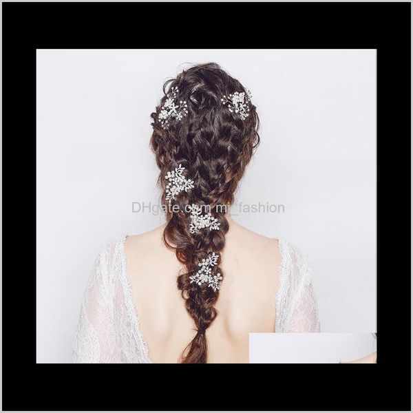 

jewelrywomen pearls ivory white hairpins fashion sticks fields and gardens style wedding hair jewelry aessories ps1912 drop delivery 2021 4s, Golden;silver