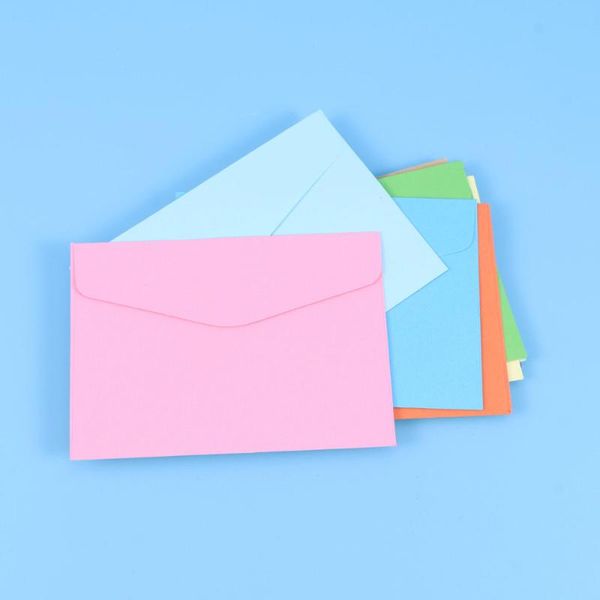 

200pcs mini envelopes blank stationery color po letter for office school (random colors) gift wrap