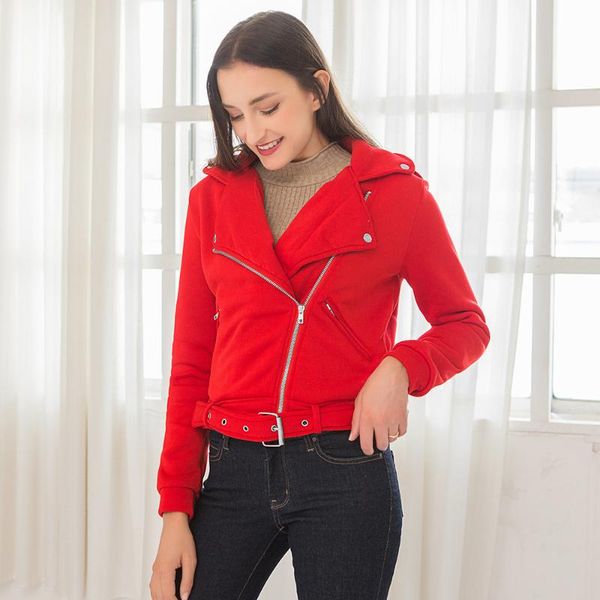 

women's jackets slim cool lady women ladies lapel motor jacket coat zip biker short punk cropped motorcycle tamale leat, Black;brown
