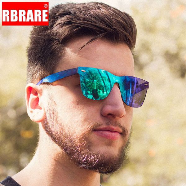 

rbrare 2021 siamese men rice nails women's luxury colorful retro sunglasses pink mirror shades for women, Black