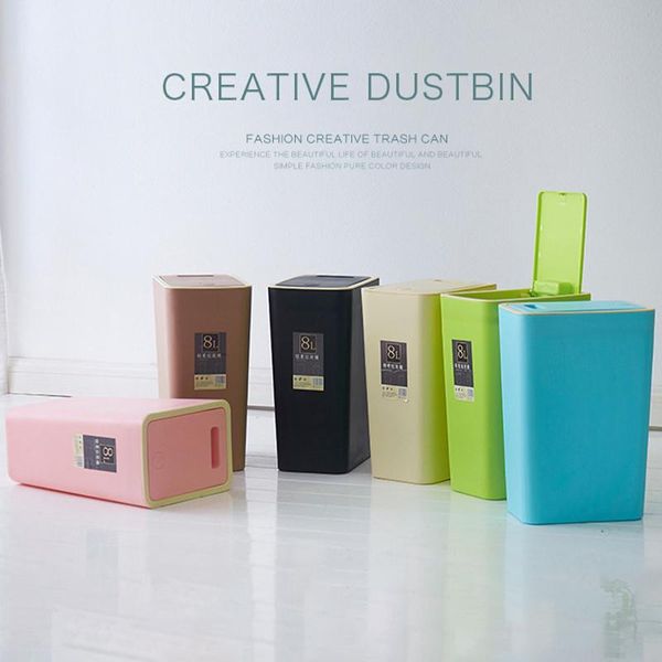

waste bins trash bin nordic dustbin can plastic home office sundries storage bucket dust kitchen bath garbage