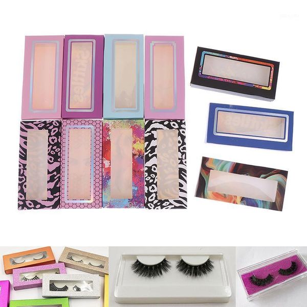 

empty false eyelash packaging box paper holder case container cosmetic tool 1
