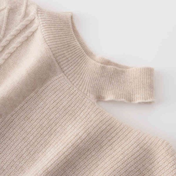 

sweaters 100% pure goat cashmere knitted sweater women o-neck pullover female winter fashion clothes girls, White;black