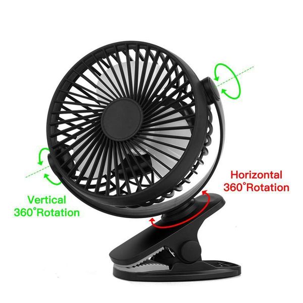 

electric fans usb clip fan cooling mini portable 3 speed super mute cooler for office deskcool car home travel gadgets