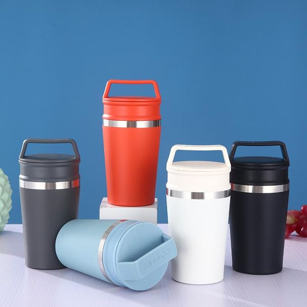 

water bottles portable sports coffee cup 304 stainless steel vacuum flask creative outdoor double cover couple gift christmas non-stanley
