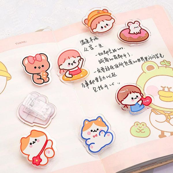 

bookmark kawaii paper clips cartoon ins style girly heart acrylic decorative clip creative school office supplies