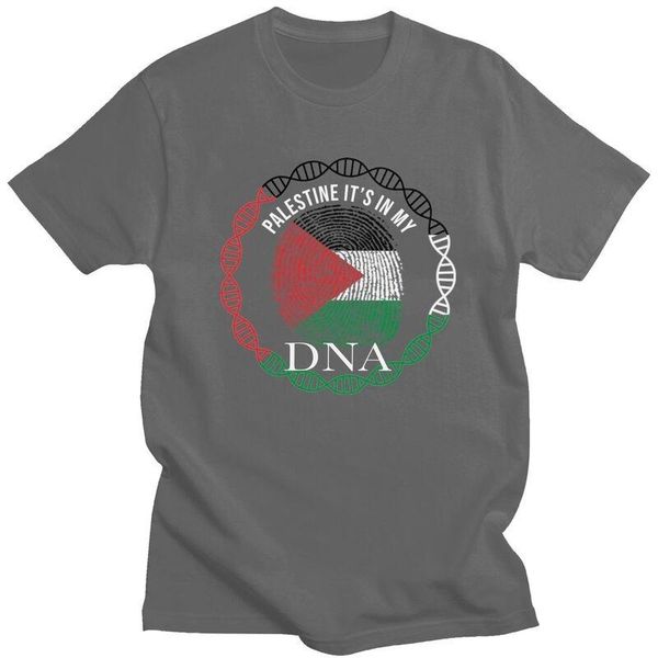 

men's t-shirts palestine its in my dna t shirt men cotton t-shirt handsome tee short sleeves save palestinian tshirt fitted clothing, White;black