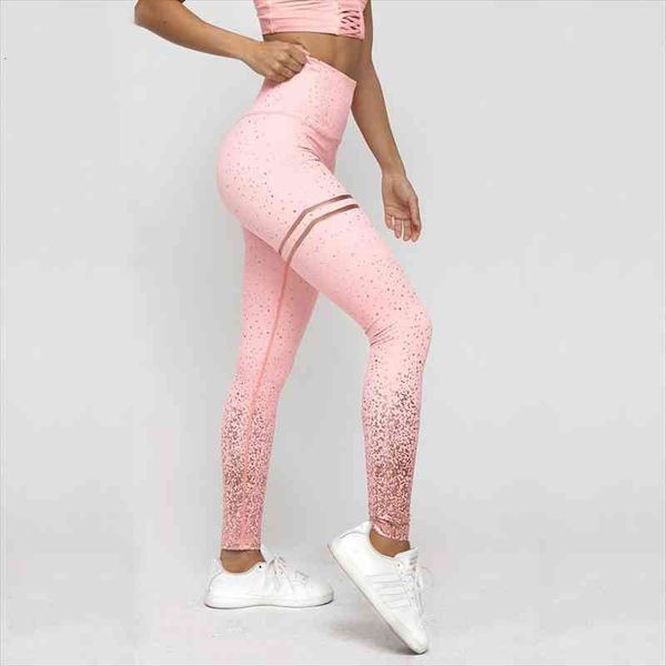

fashion ale gold print transparent women legging exercise fitness push up workout female pants, Black