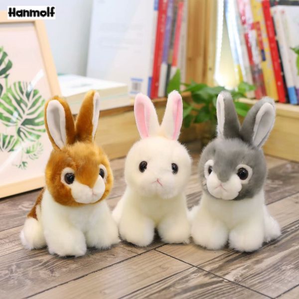

simulated plush stuffed rabbit bunny toy white/gray/brown kawaii soft standing bunny kids gift companion plush animal toy