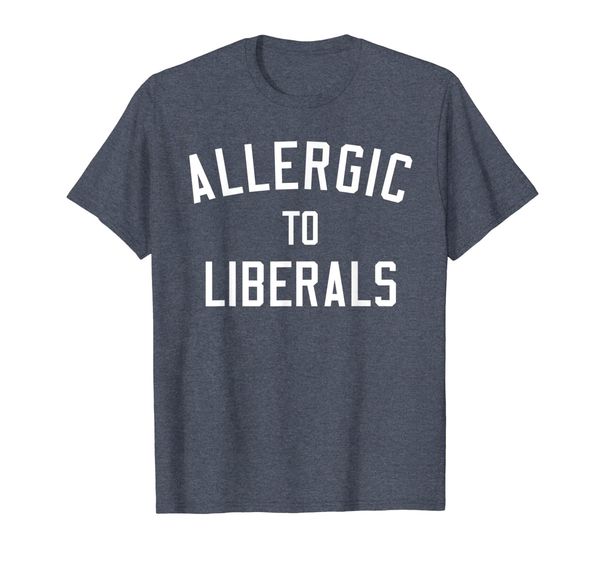 

allergic to liberals shirt | funny anti-democrat tee, White;black