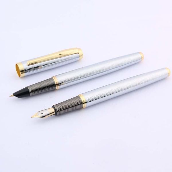 

fountain pens silver pen grey metal classic carving gun gray nib