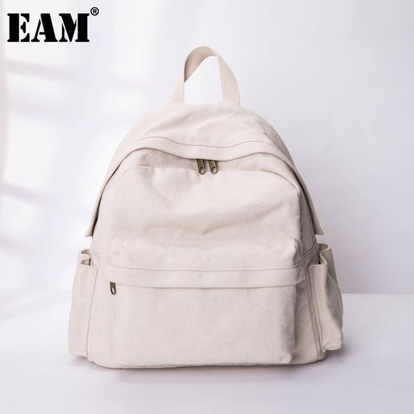 

backpack [eam] women spring trend brief traval bag canvas large capacity personality all-match fashion tide 2021 18a1897