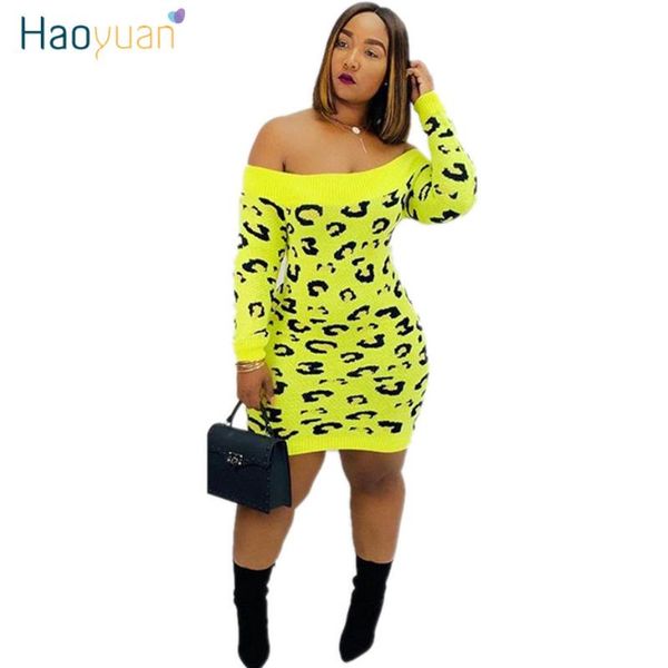 

neon leopard party dress women fall off shoulder long sleeve costume birthday club dresses short mini bodycon casual, Black;gray