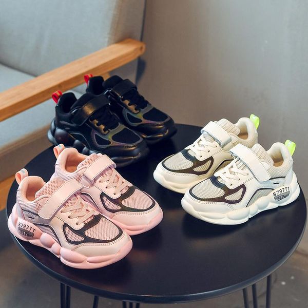 

sneakers fashion kids boy girl outdoor sports casual school shoes, Black;red