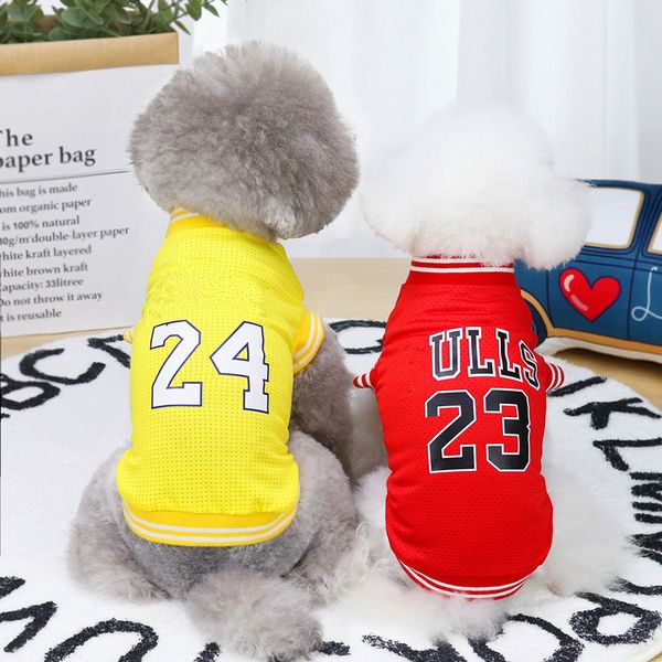 Hundebekleidung Weste Basketball-Trikot Coole atmungsaktive Haustier-Katzen-Kleidung Welpen-Sportbekleidung Frühlings-Sommer-Modehemd Große Hunde XL