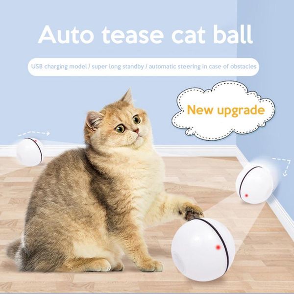 

smart cat toys usb electric pet automatic rotating toy magic roller ball led rolling flash for dog kids