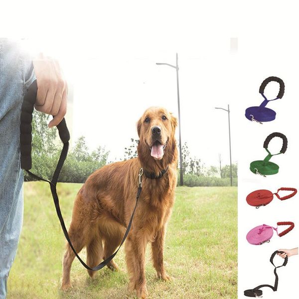 

dog leash running rope training walking leader long traction sponge protection leads pet accessories collars & leashes