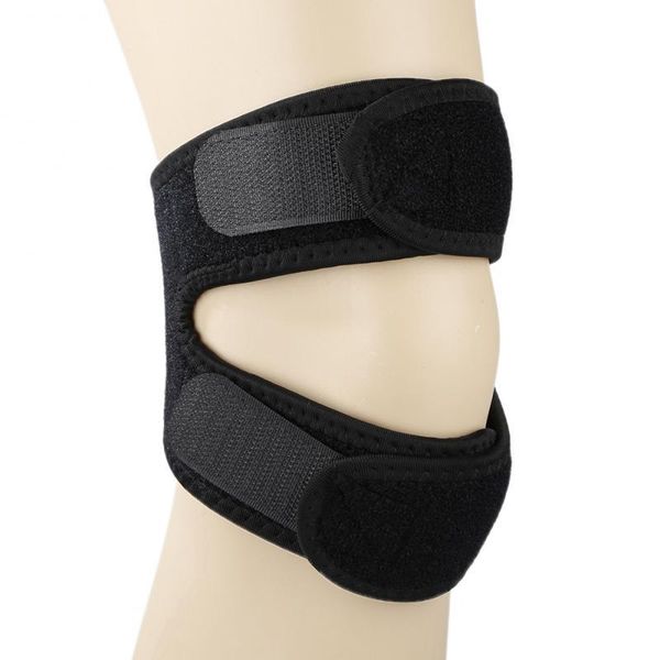 Doppia rotula ginocchiera traspirante flessibile tutore cinturino sport di supporto per ridurre il dolore fitness esercizio pressione gomitiere