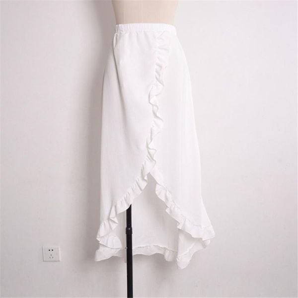 

skirts ruffled lace skirt high slit vacation beach 2021 spring summer autumn selling women's fashion casual, Black