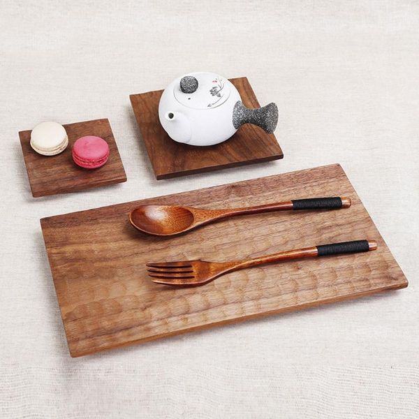 

wooden coasters placemats table tea coffee cup pad round heat resistant drink mat non-slip insulation mats & pads