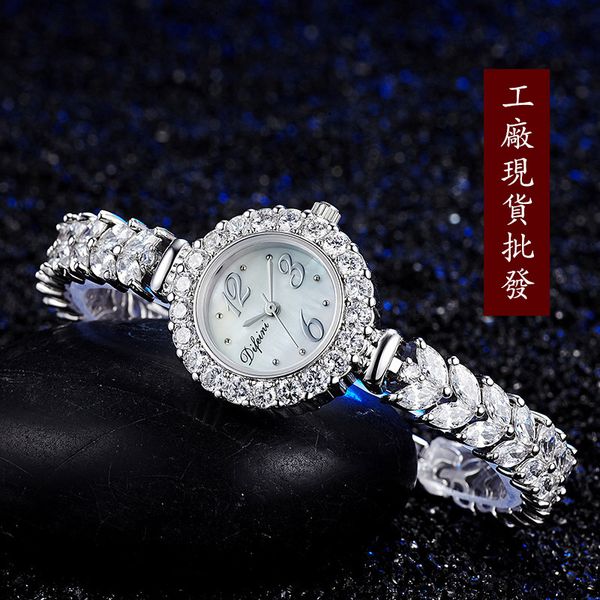 

oem diamond bracelet women's watch fashion trend high end valentine's day gift women, Slivery;brown