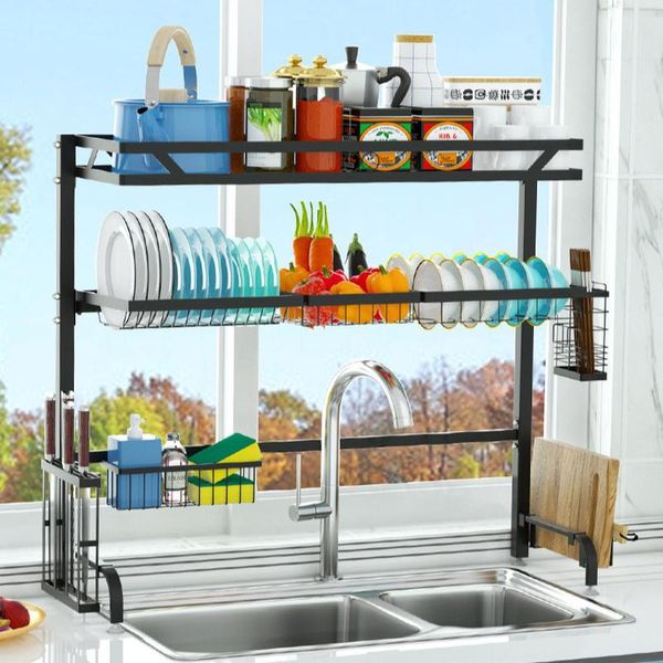 

increase capacity creative kitchen storage sink rack drain design dish baskets