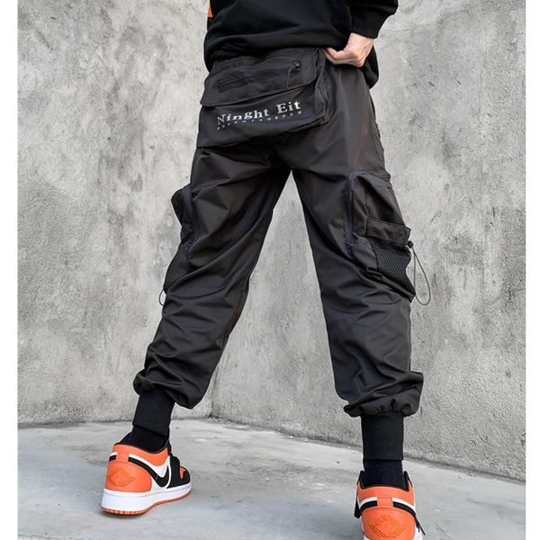 

men's pants cargo for men hip hop streetwear trousers overalls summer joggers male black fashion harem clothes