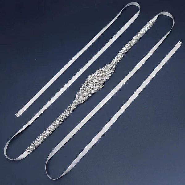 

crystal rhinestones wedding belt luxury bridal belts sash white ivory champagne ribbon for women evening dress bride jewelry sashes