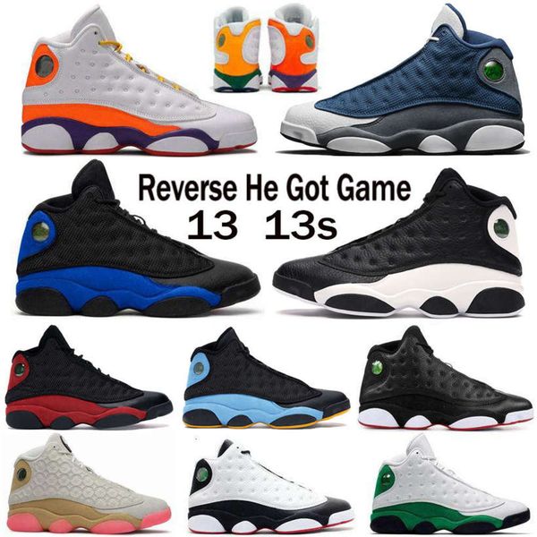 

hyper royal 13 13s playground mens women basketball shoes bred chicago flint trainers reverse he got lucky green sports shoe, Black