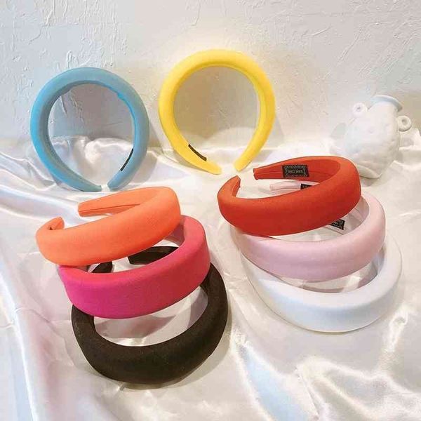 

ring ins hair sponge hoop candy color buckle net red same multi-color handmade head ornament wide edge, Black;brown