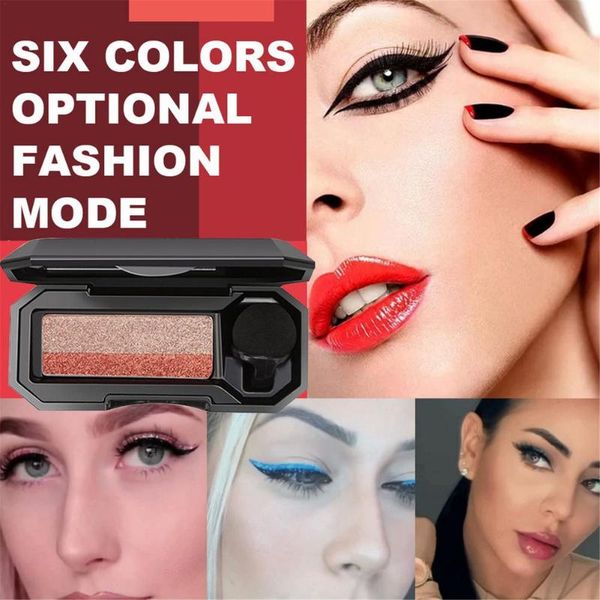 

eye shadow eyeshadow peach earth color glitter with mirror small mushroom head brush double makeup for beginner