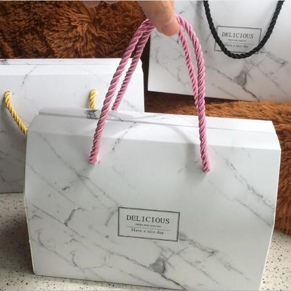 

gift wrap s size mable white grey favor bags for party , 20*10*13cm hsbz11