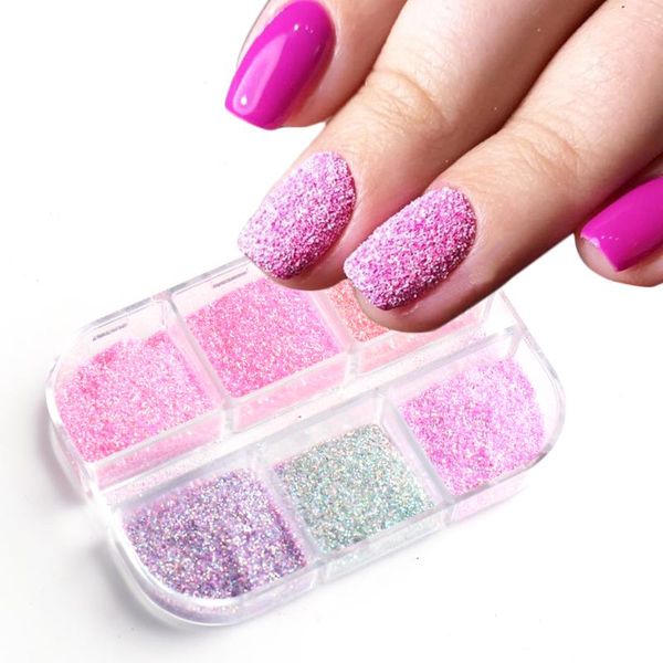 

nail glitter shining sugar powder candy coat pigment dipping dust pink color chrome sequins summer art decoration gl1909-10, Silver;gold