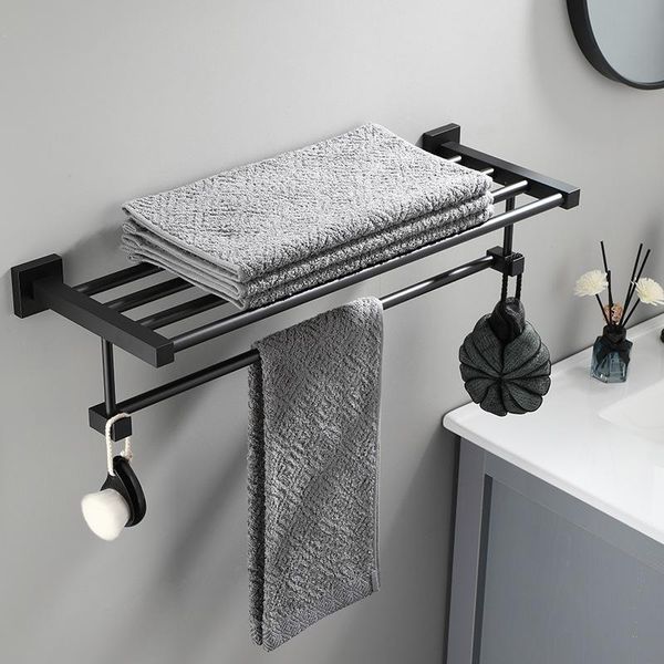 

towel racks space aluminum black bath rack affirmative el des bains european double bar
