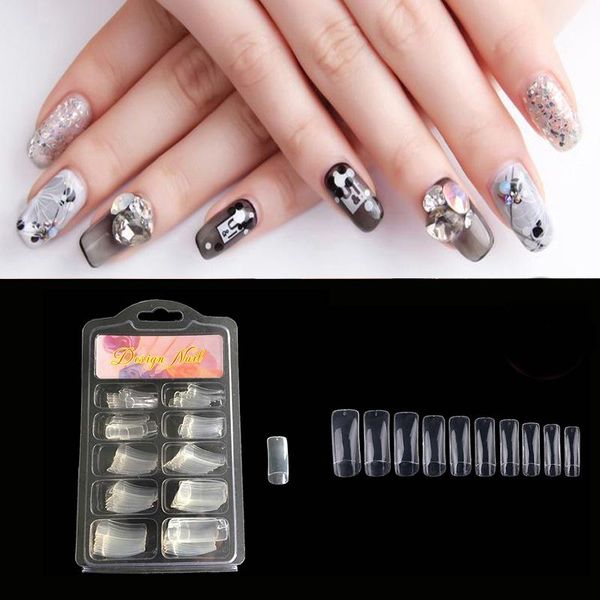 

false nails wholesale 600-3000pcs nail tips acrylic extension for design manicure clear fake art, Red;gold