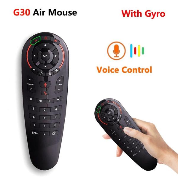 

2.4g gyroscope wireless air mouse 33 keys ir learning smart voice remote control for x96 mini h96 max android box vs g10 g20 controlers