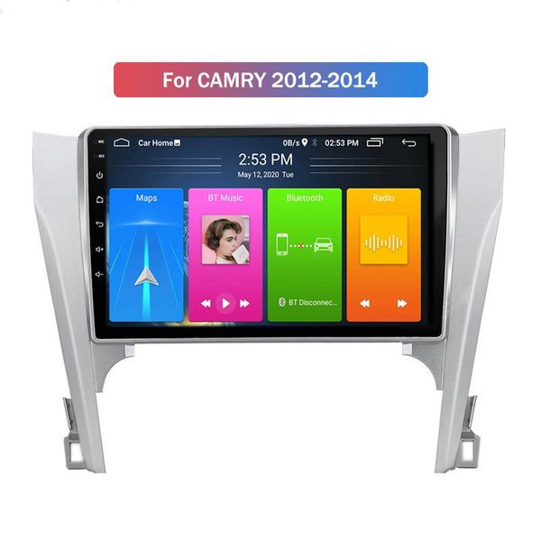 Android 10 Multimedia Estéreo para Toyota Camry 2012-2014 Carro DVD Player Navegação GPS Vídeo Rádio com BT WiFi USB