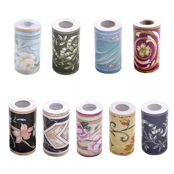 

wall stickers sktn 1pcs pvc self-adhesive border bedroom waist waterproof kitchen bathroom skirting wallpaper