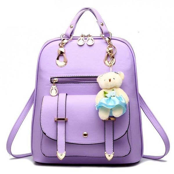 HBP não lazer de lazer feminino Backpack Sch. School School School e Korean Academy Style Bear Pinget Pingente Sport.0018