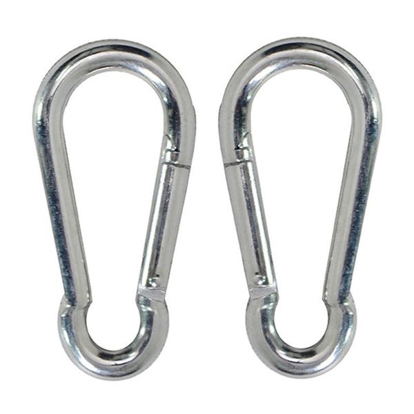 

cords, slings and webbing 8*80mm carabiner snap hook stainless steel carbine spring clip hardware hiking keychain
