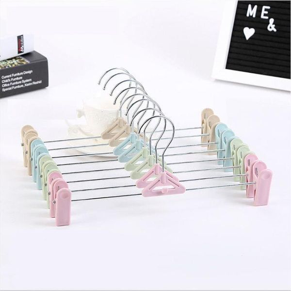 

hangers & racks 10pcs stainless steel baby clothes kids skirts shirt pants hook non slip outdoor drying rack storage organizer