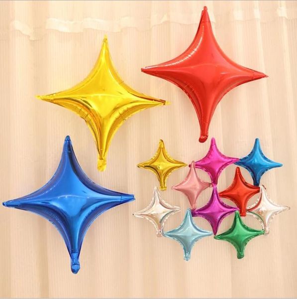 

party decoration 6pcs/batch 10/26 inch four-pointed star aluminum film balloon birthday wedding holiday supplies