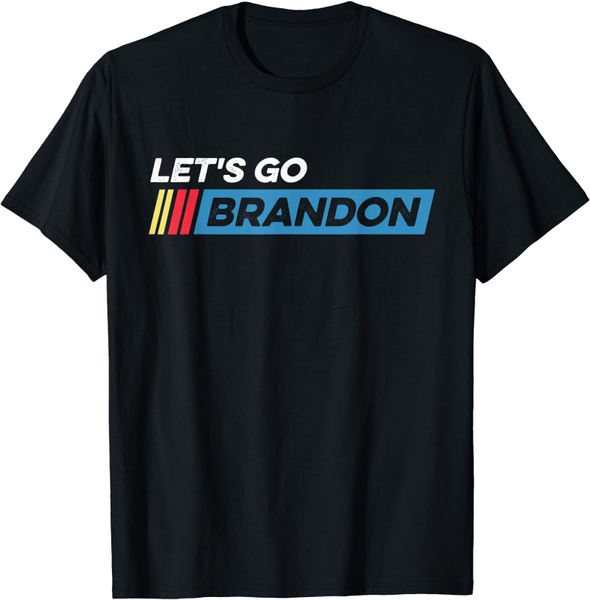 

men's t-shirts lets go brandon joe biden chant fake s strikes again t shirt, White;black