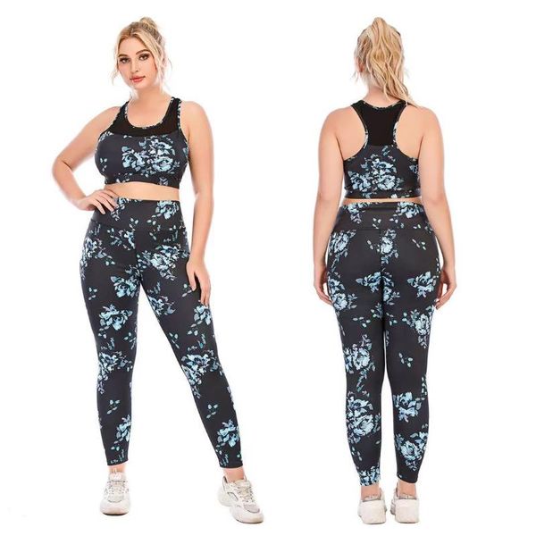 

yoga outfit camouflage sport set women female 2pcs two piece crop high waist leggings sportsuit workout fitness gym wear