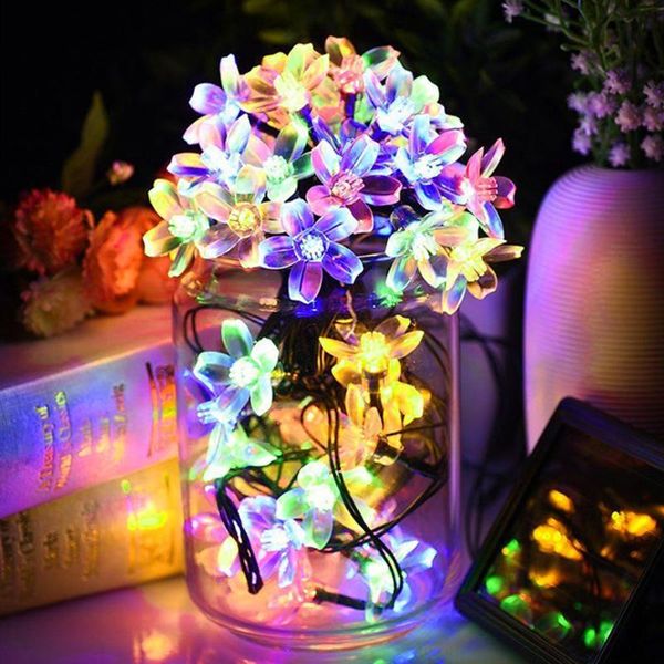 

strings led garden lighting 30/50/100/200 leds fairy lights solar powered string light warm white/white/rgb chain