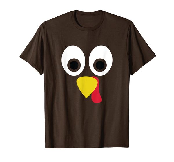 

thanksgiving turkey face costume t-shirt, White;black