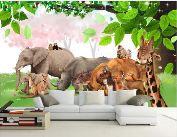 

wdbh 3d p wallpaper custom mural animal world beautiful big tree scenery home decor 3d wall murals wallpapers for walls 3 d in the living ro