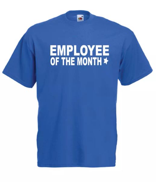 

employee of month xmas gift idea mens women t shirts multi-color s-2xl, White;black