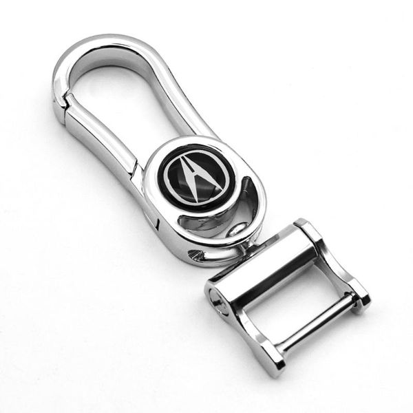 

keychains car keychain men's high-end anti-lost personality creative 360Â°rotating design metal suitable for acura- logo mdx ilx, Silver