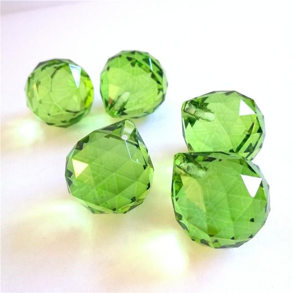

chandelier crystal glass faceted ball hanging balls peridot 50pcs 15mm for bracelet accessories